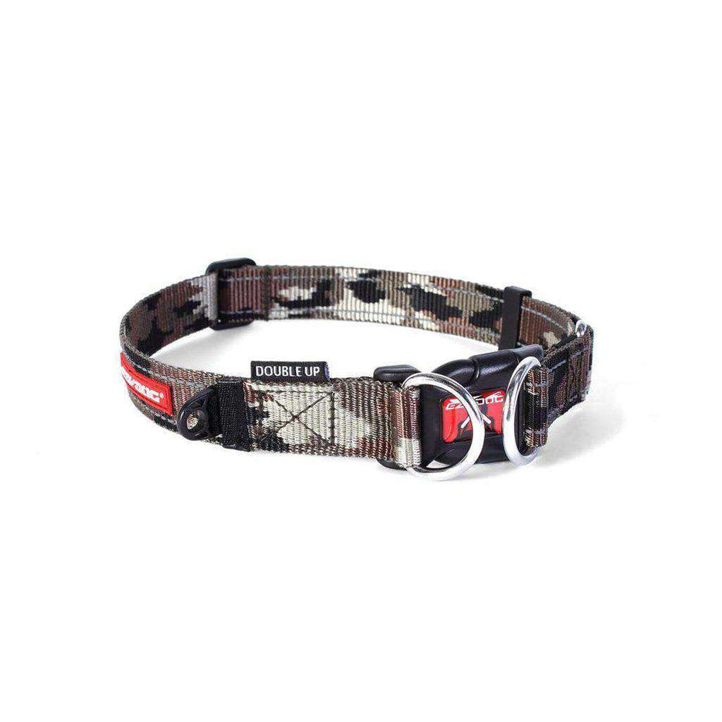 EzyDog Double Up Dog Collar - All Colours-Dog Collar-Ezydog-S-Camouflage-Dofos Pet Centre