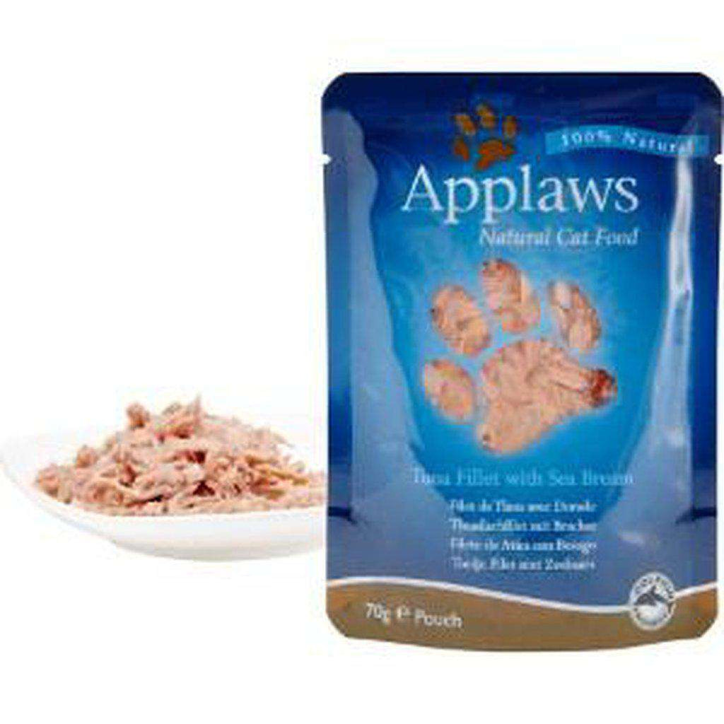 Applaws Natural Pouch Tuna with Seabream in Broth Wet Cat Food 70g-Cat Wet Food-Applaws-Dofos Pet Centre