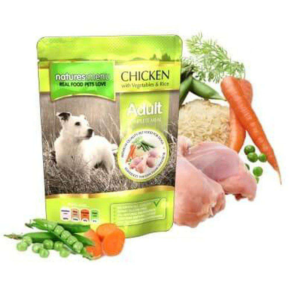 Natures Menu Chicken with Vegetables & Rice Dog Food Pouch 300g-Dog Wet Food-Natures Menu-Dofos Pet Centre