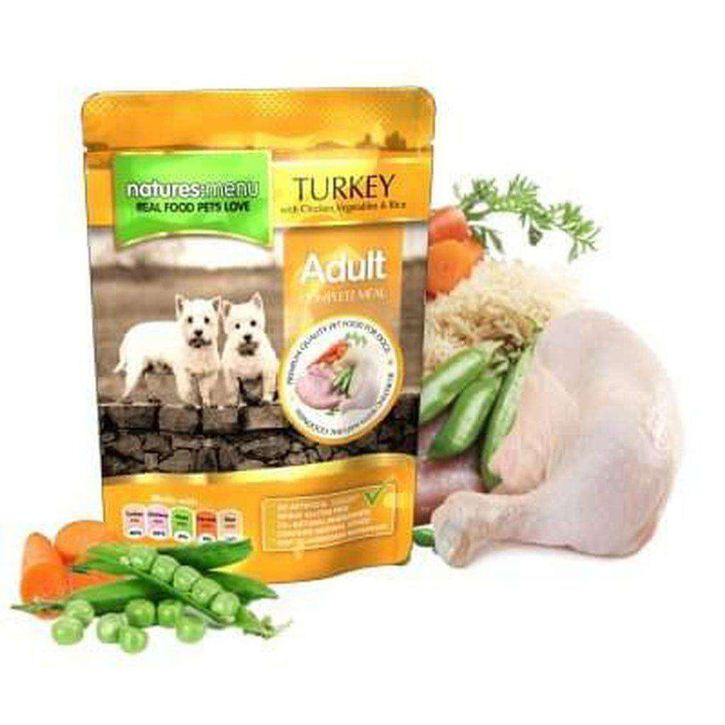 Natures Menu Turkey with Chicken Food Pouch 300g-Dog Wet Food-Natures Menu-Dofos Pet Centre