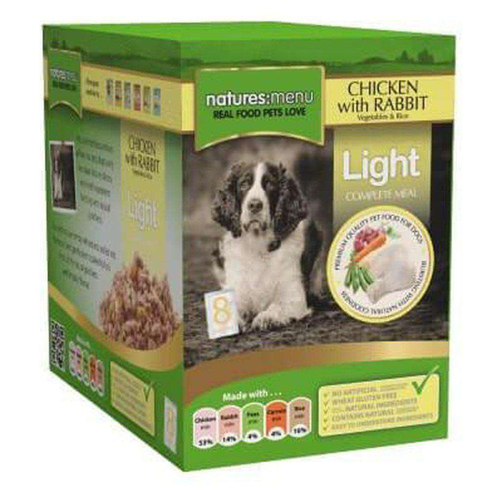 Natures Menu Light Chicken with Rabbit Dog Food Pouch 300g-Dog Wet Food-Natures Menu-Dofos Pet Centre