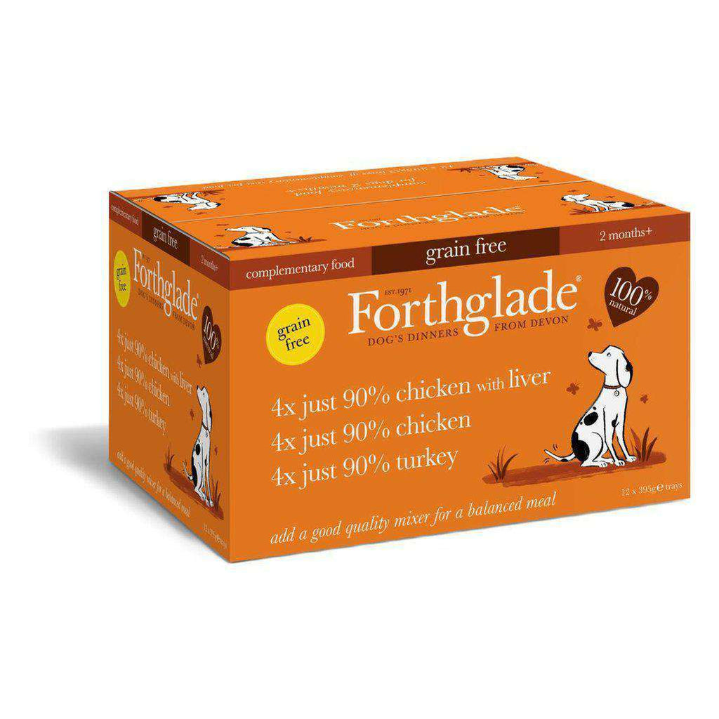 Forthglade Just 90% Poultry Variety (Turkey, Chicken, Liver) Wet dog food 12 x 395g-Dog Wet Food-Forthglade-Dofos Pet Centre