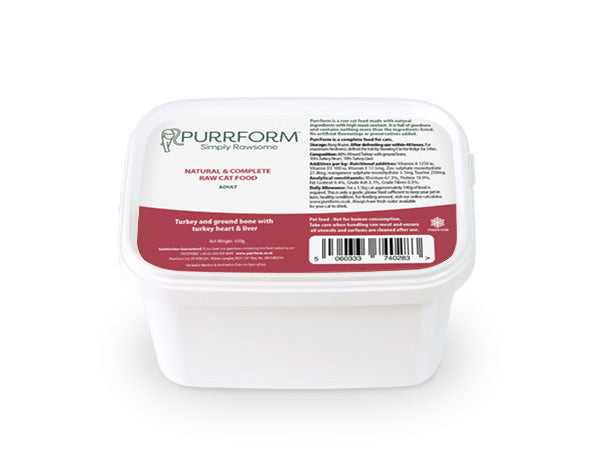 Purrform Turkey with Ground Bone - KITTEN 450g