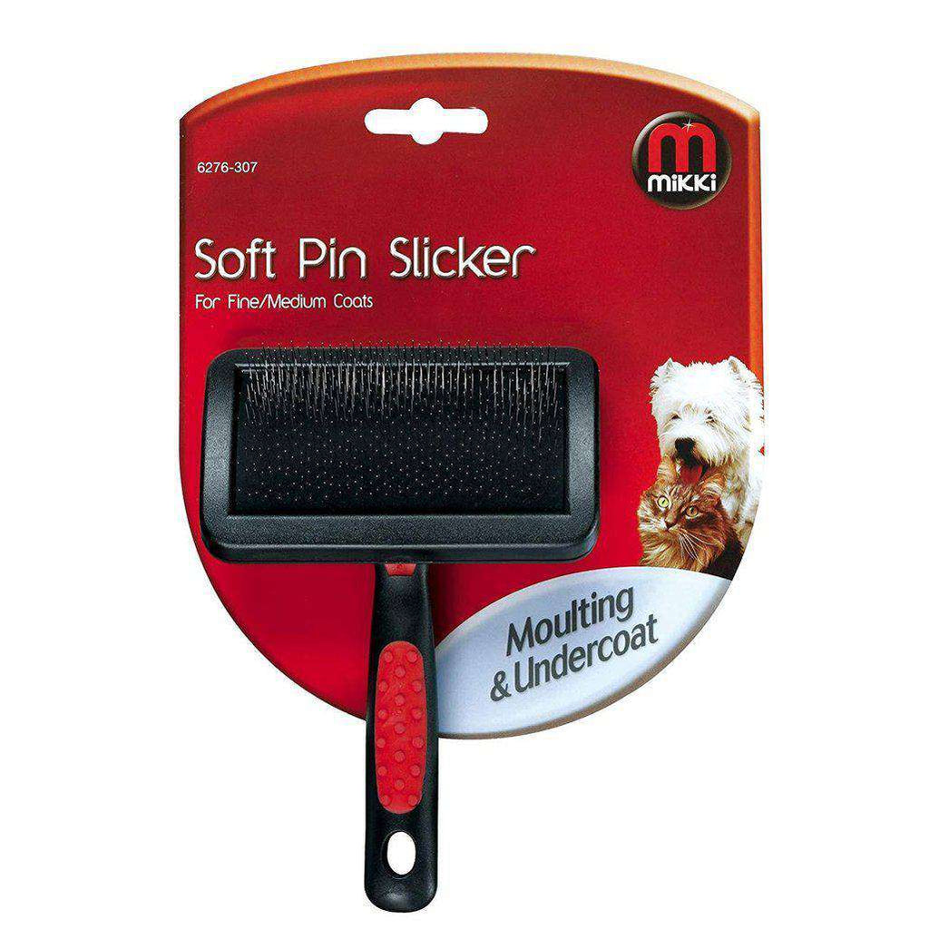 Mikki Grooming Soft Pin Slicker for Fine/ Medium Coats-Dog Grooming-Mikki-Small-Dofos Pet Centre