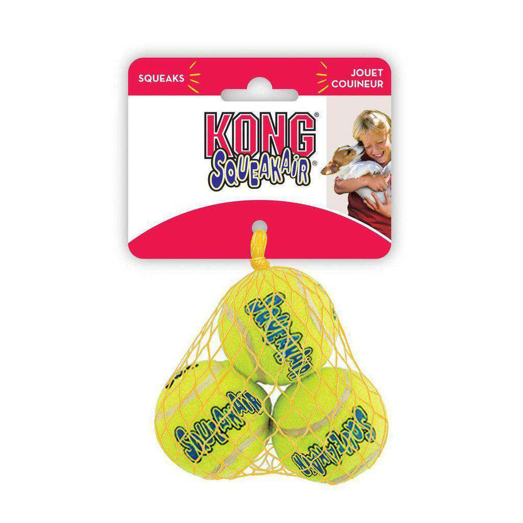 KONG Air Dog Squeakers Tennis Balls-Dog Toys-Kong-Xsmall 3 Pack-Dofos Pet Centre