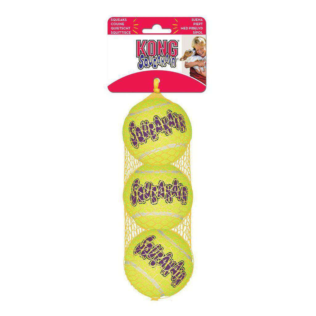 KONG Air Dog Squeakers Tennis Balls-Dog Toys-Kong-Medium 3 Pack-Dofos Pet Centre
