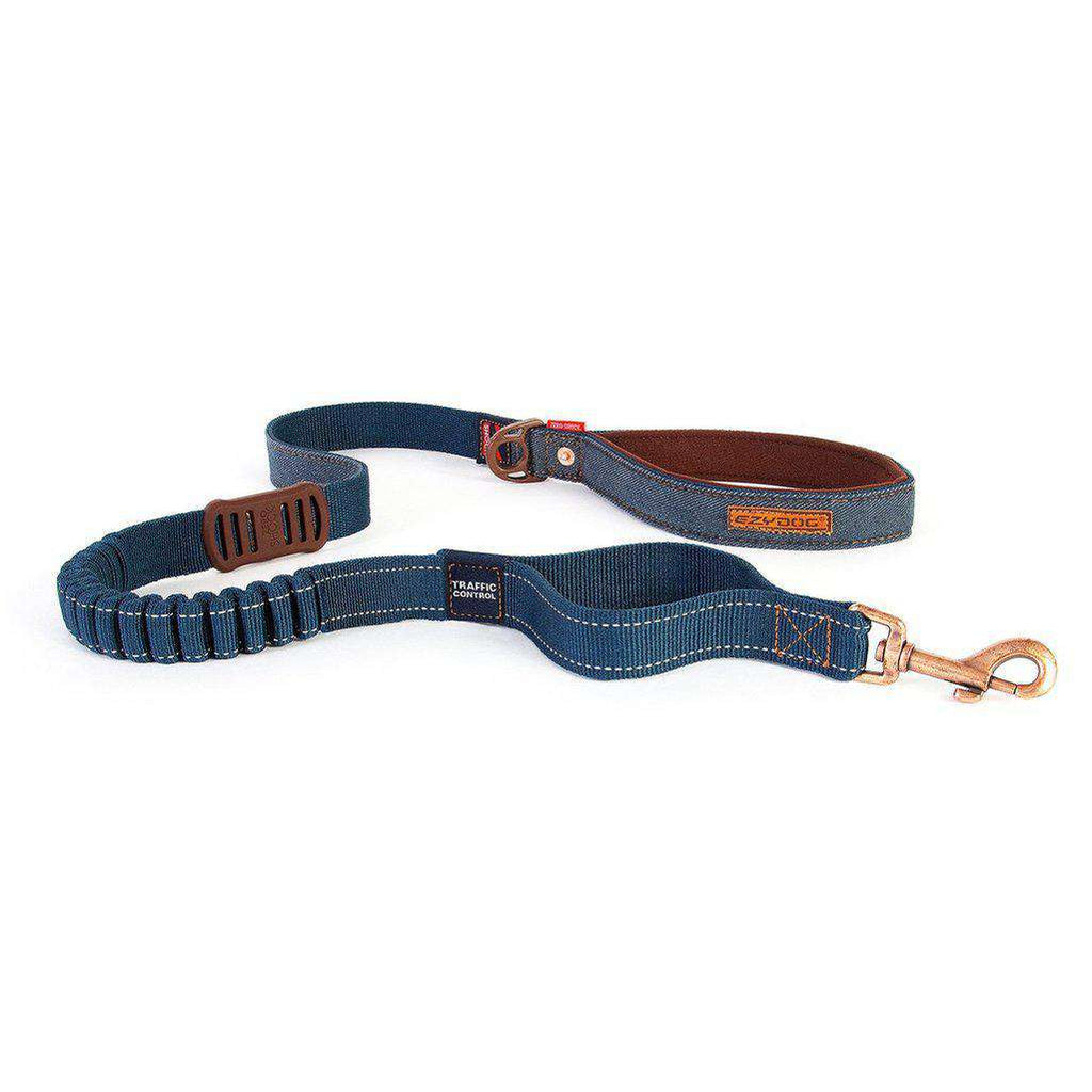 EzyDog Zero Shock Lead 48'' - All Colours-Dog Lead-Ezydog-Denim-Dofos Pet Centre