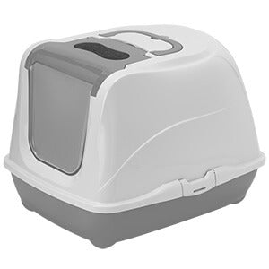 Hooded Cat Litter Tray - Grey