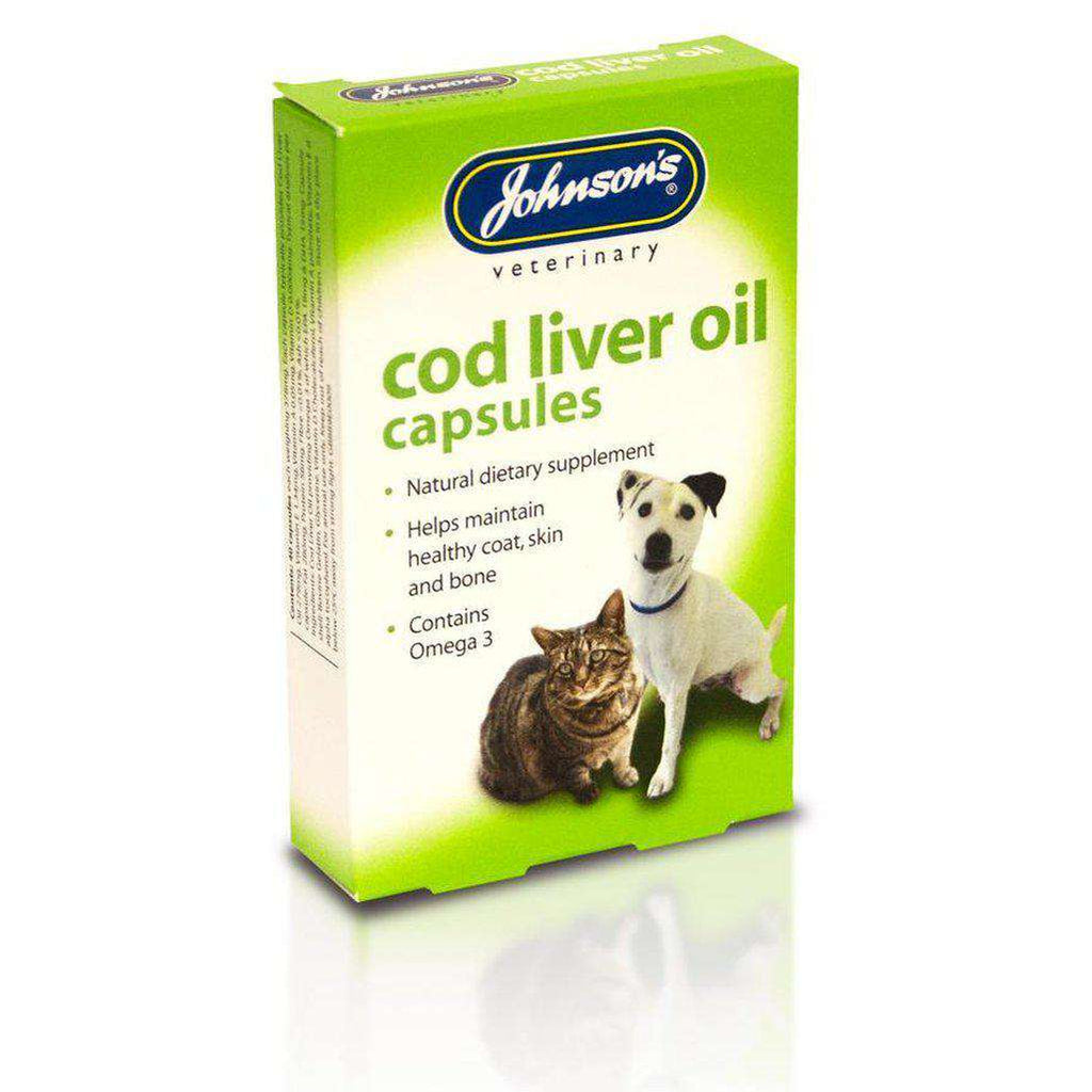 Johnsons Cod Liver Oil - 40 Capsules-Health & Treatments-Johnsons-Dofos Pet Centre