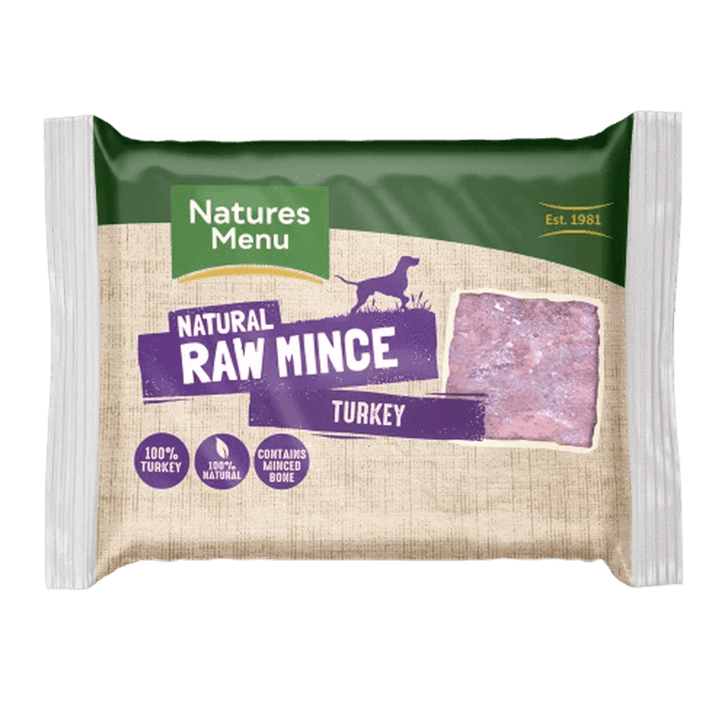 Natures Menu Turkey Portions Raw Dog Food 400g-Raw Food-Natures Menu-Dofos Pet Centre