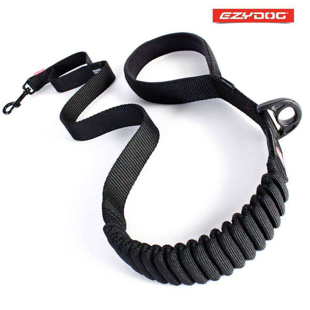 EzyDog Zero Shock Lead 48'' - All Colours-Dog Lead-Ezydog-Black-Dofos Pet Centre