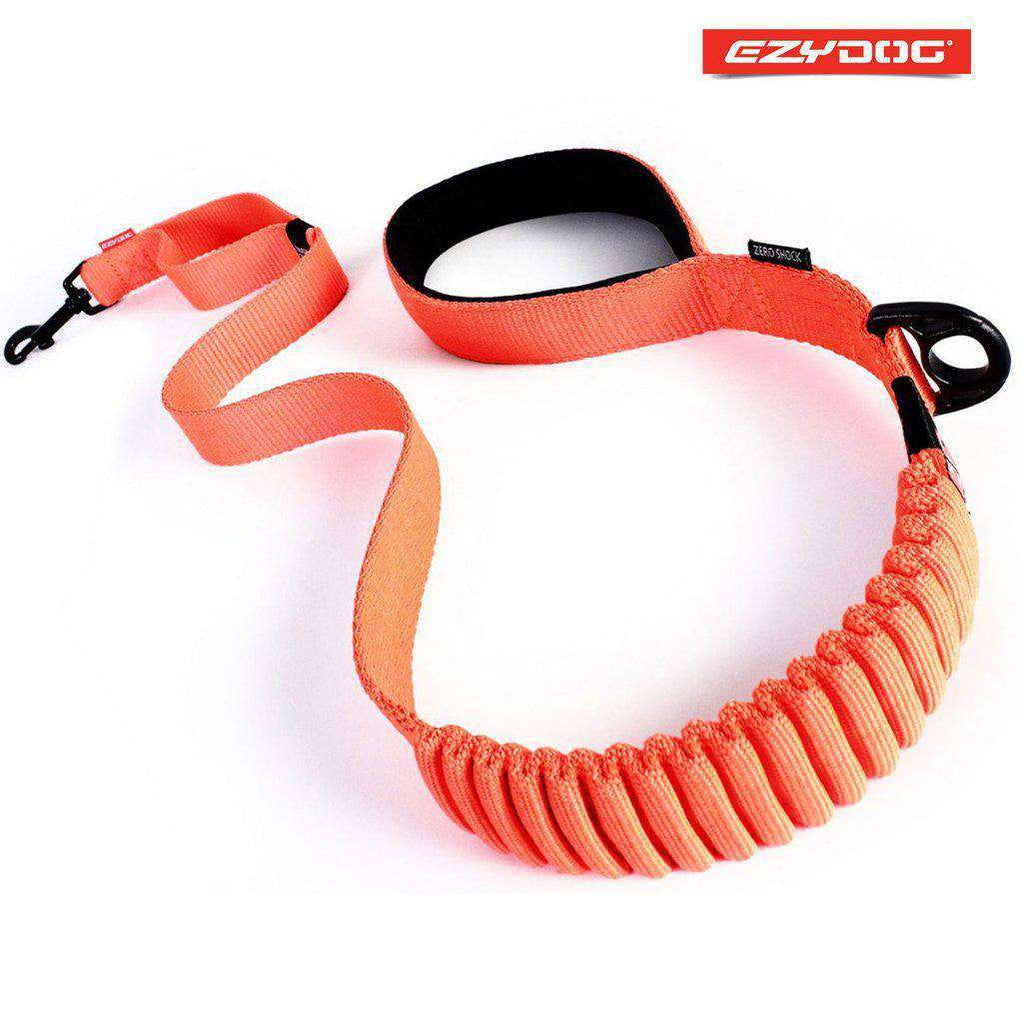 EzyDog Zero Shock Lead 48'' - All Colours-Dog Lead-Ezydog-Orange-Dofos Pet Centre