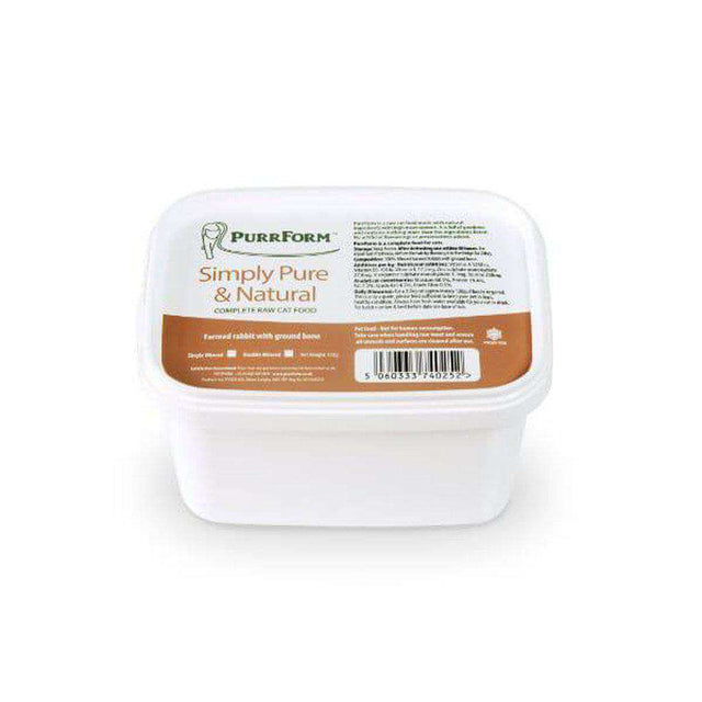 Purrform Minced Raw Farmed Rabbit and Ground Bone 450g Raw Cat Food-Raw Food-Dofos Pet Centre-Dofos Pet Centre