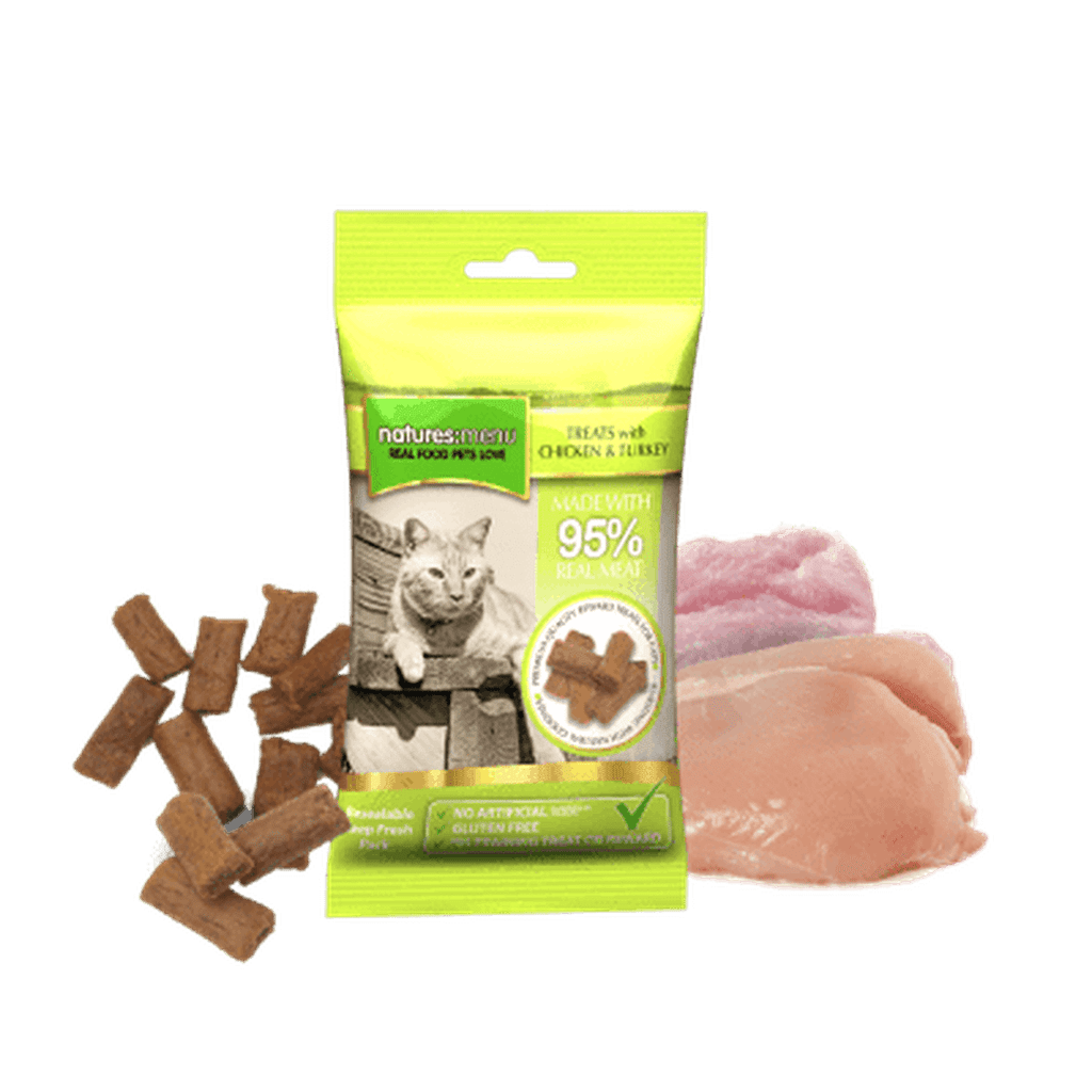 Natures Menu Real Meaty Chicken & Turkey 60g Cat Treats-Cat Treats-Natures Menu-Dofos Pet Centre