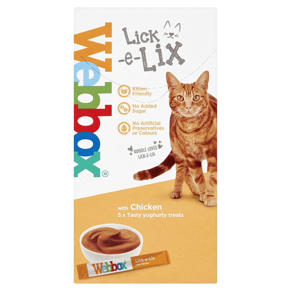 Webbox Cats Delight Lick e lix Cat Treats Chicken 5x15g